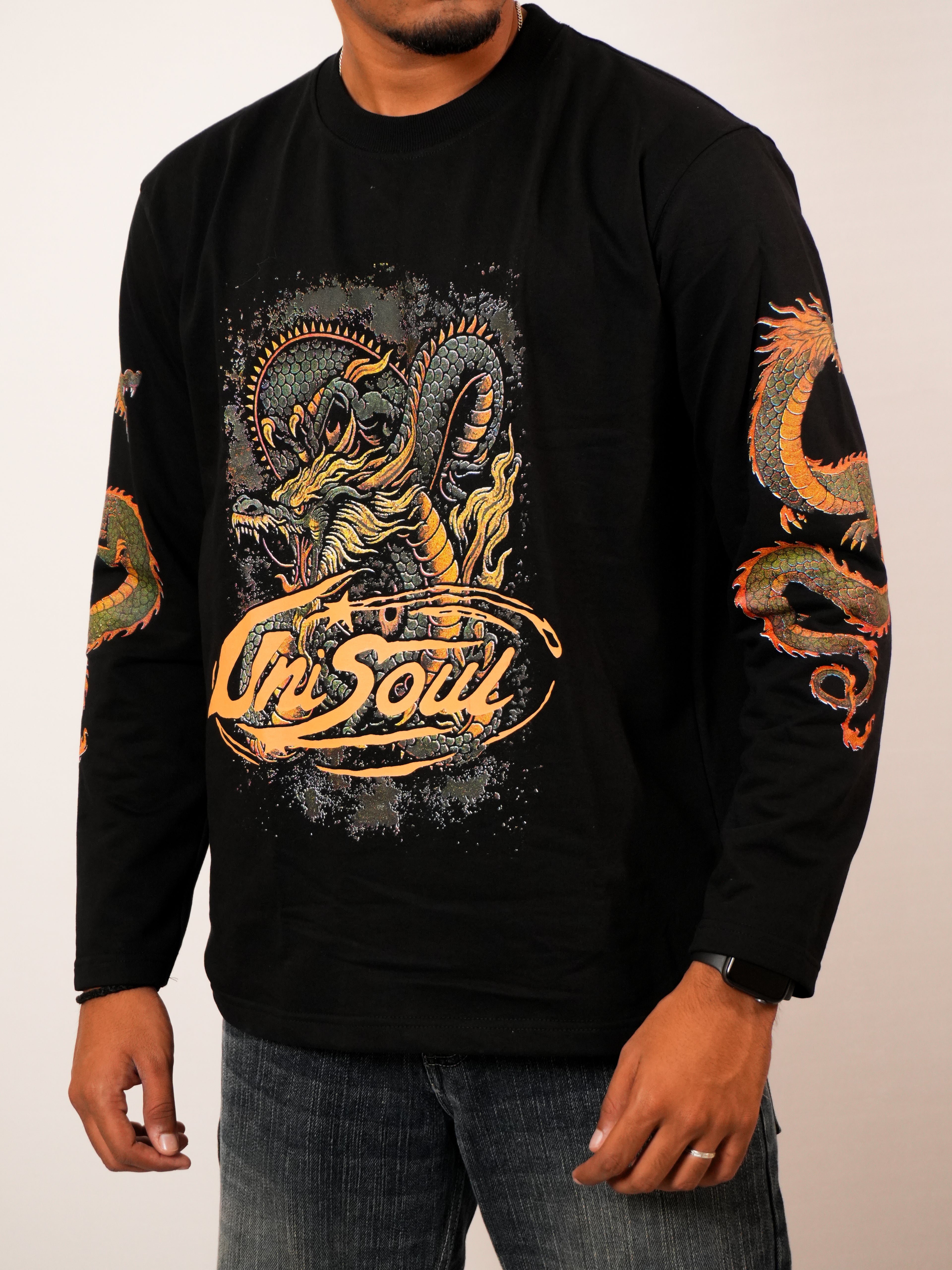 UNISOUL Dragon Full Sleeve T‑Shirt