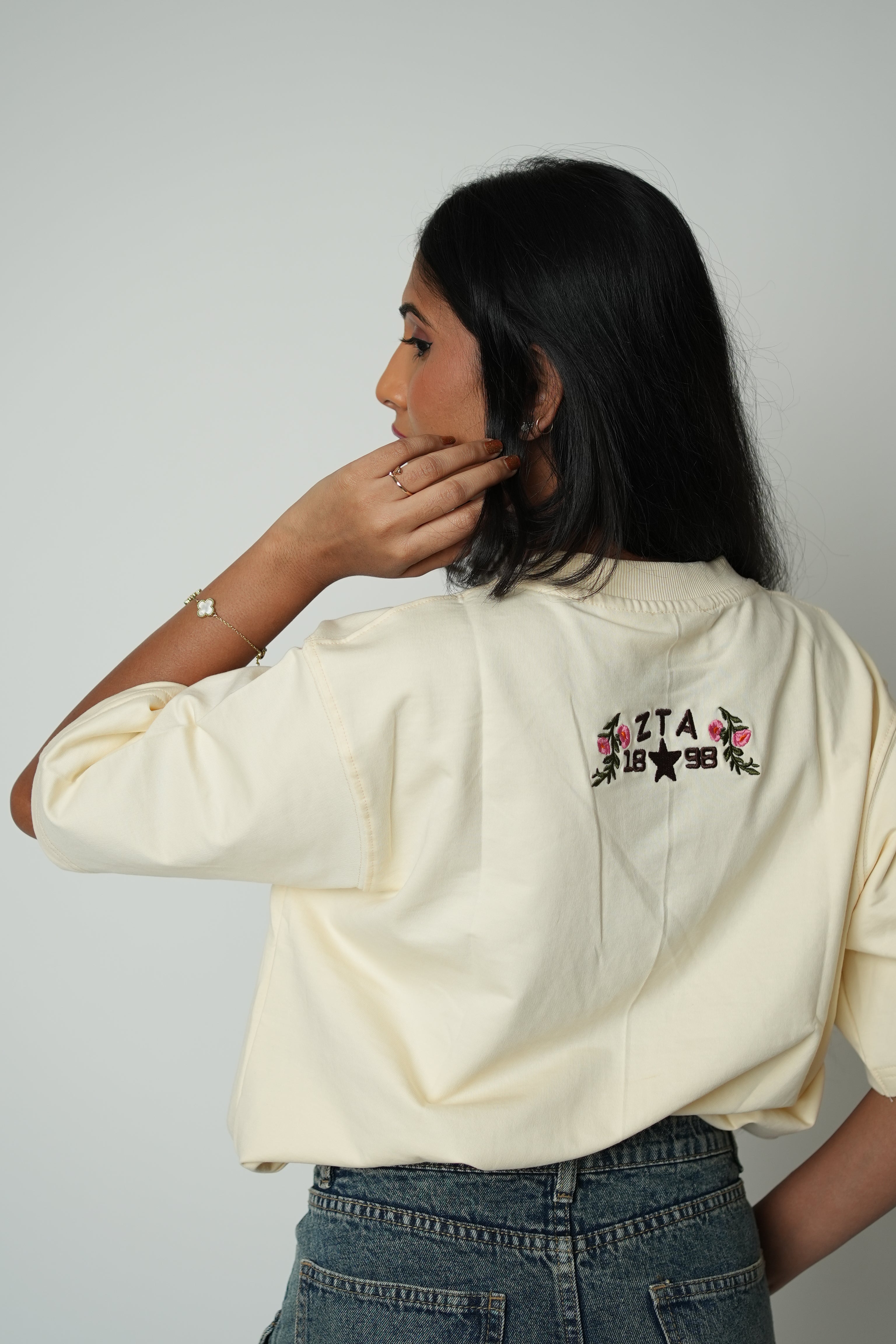 Floral Embroidered T‑Shirt