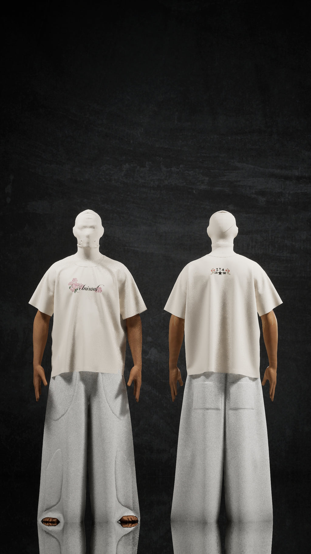 UNISOUL Floral Embroidered T‑Shirt (Relaxed Fit)