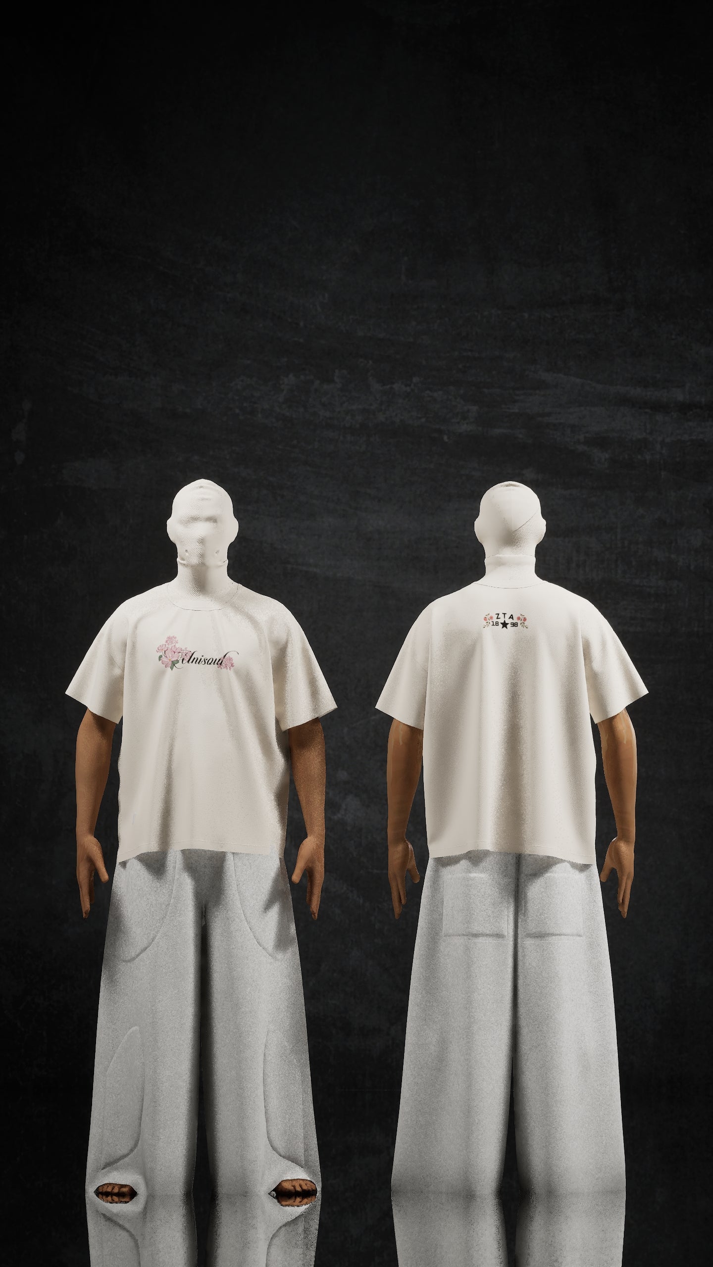 UNISOUL Floral Embroidered T‑Shirt (Relaxed Fit)